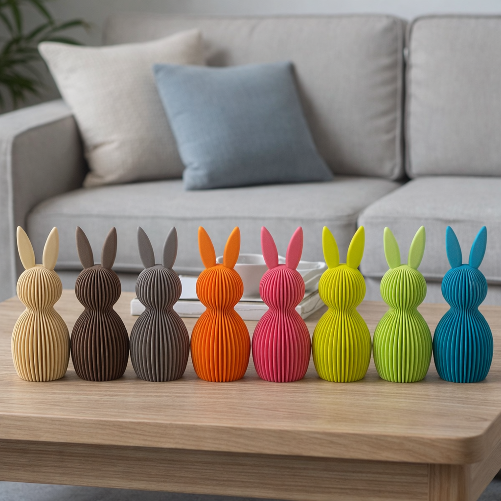 Osterhase klein ca. 11cm – moderne Deko im 3D-Look