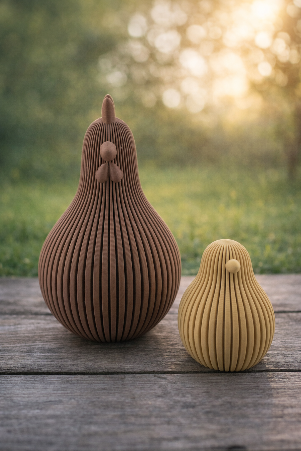 Deko Huhn & Küken – Modernes 3D Design-Deko Set aus PLA